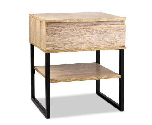 Chest Style Metal Bedside Table Artiss