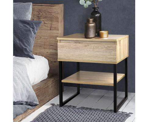 Chest Style Metal Bedside Table Artiss