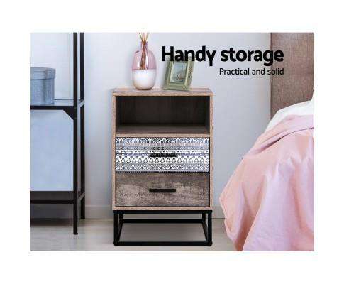 Bedside Tables Wood Designer Artiss