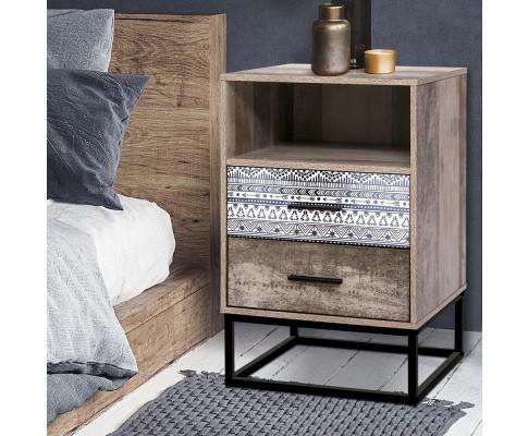 Bedside Tables Wood Designer Artiss