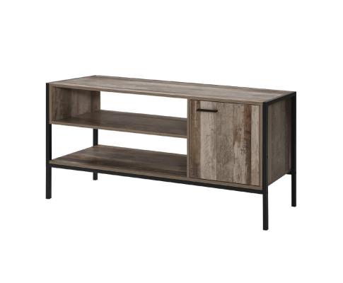 TV Cabinet Entertainment Unit Stand Storage Wood Industrial Rustic 124cm Artiss