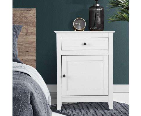 Bedside Tables - White Artiss