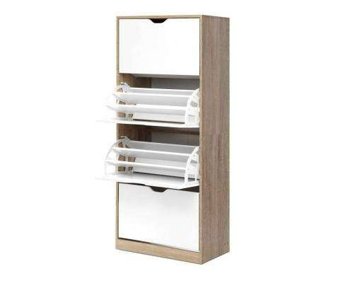 48 Pairs Shoe Cabinet Rack Organiser Storage Shelf Wooden Artiss