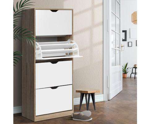 48 Pairs Shoe Cabinet Rack Organiser Storage Shelf Wooden Artiss