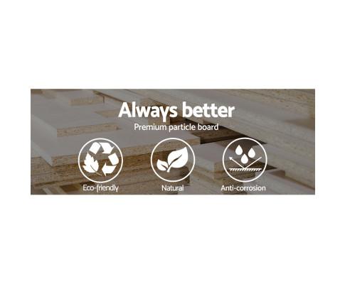 TV Cabinet Entertainment Unit Stand Storage Drawer Scandinavian 180cm Oak Artiss