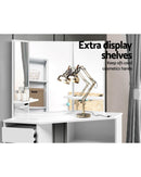 Corner Dressing Table With Mirror Stool White Mirrors Makeup Tables Chair Artiss