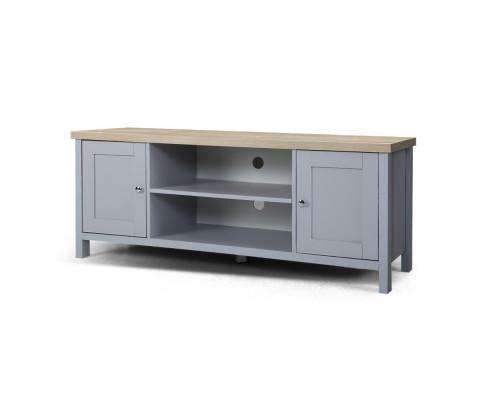 TV Cabinet Entertainment Unit Stand French Provincial Storage Shelf Wooden 130cm Grey Artiss