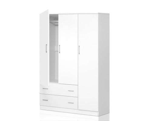 3 Doors Wardrobe Bedroom Closet Storage Cabinet Organiser Armoire 170cm Artiss