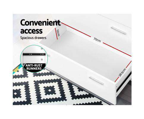 3 Doors Wardrobe Bedroom Closet Storage Cabinet Organiser Armoire 170cm Artiss