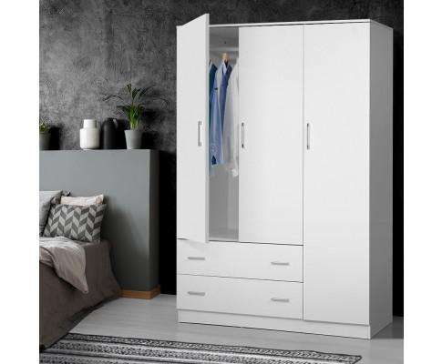 3 Doors Wardrobe Bedroom Closet Storage Cabinet Organiser Armoire 170cm Artiss