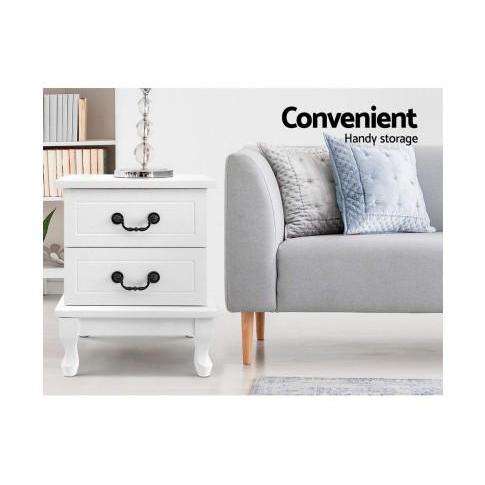 French Provincial Bedside Table Artiss