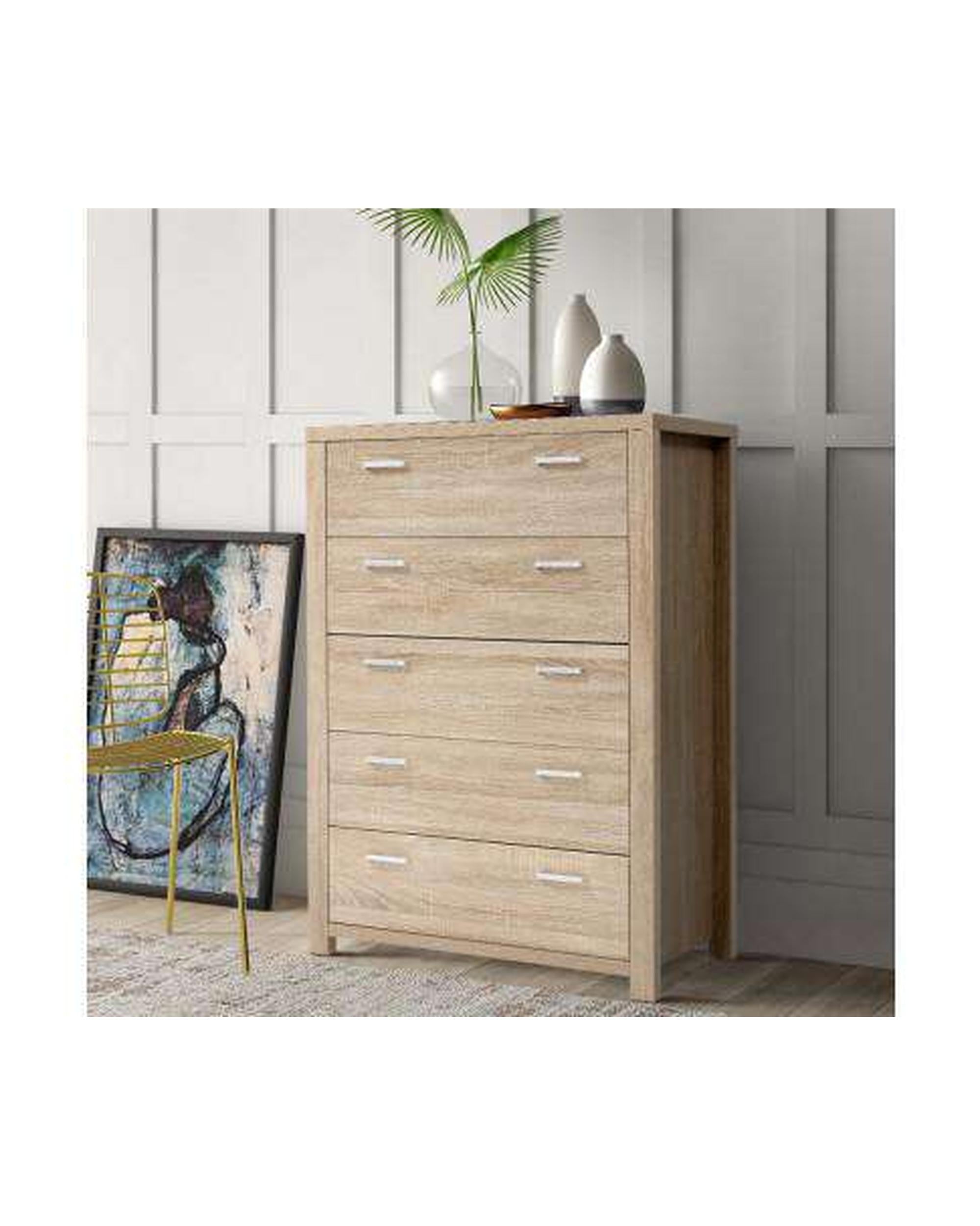 5 Chest of Drawers Tallboy Dresser Table Bedroom Storage Cabinet Artiss