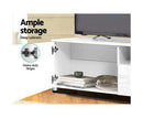 TV Cabinet Entertainment Unit Stand High Gloss Furniture 205cm White Artiss