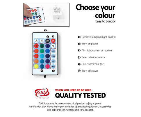 TV Cabinet Entertainment Unit Stand RGB LED Gloss 3 Doors 180cm Black Artiss