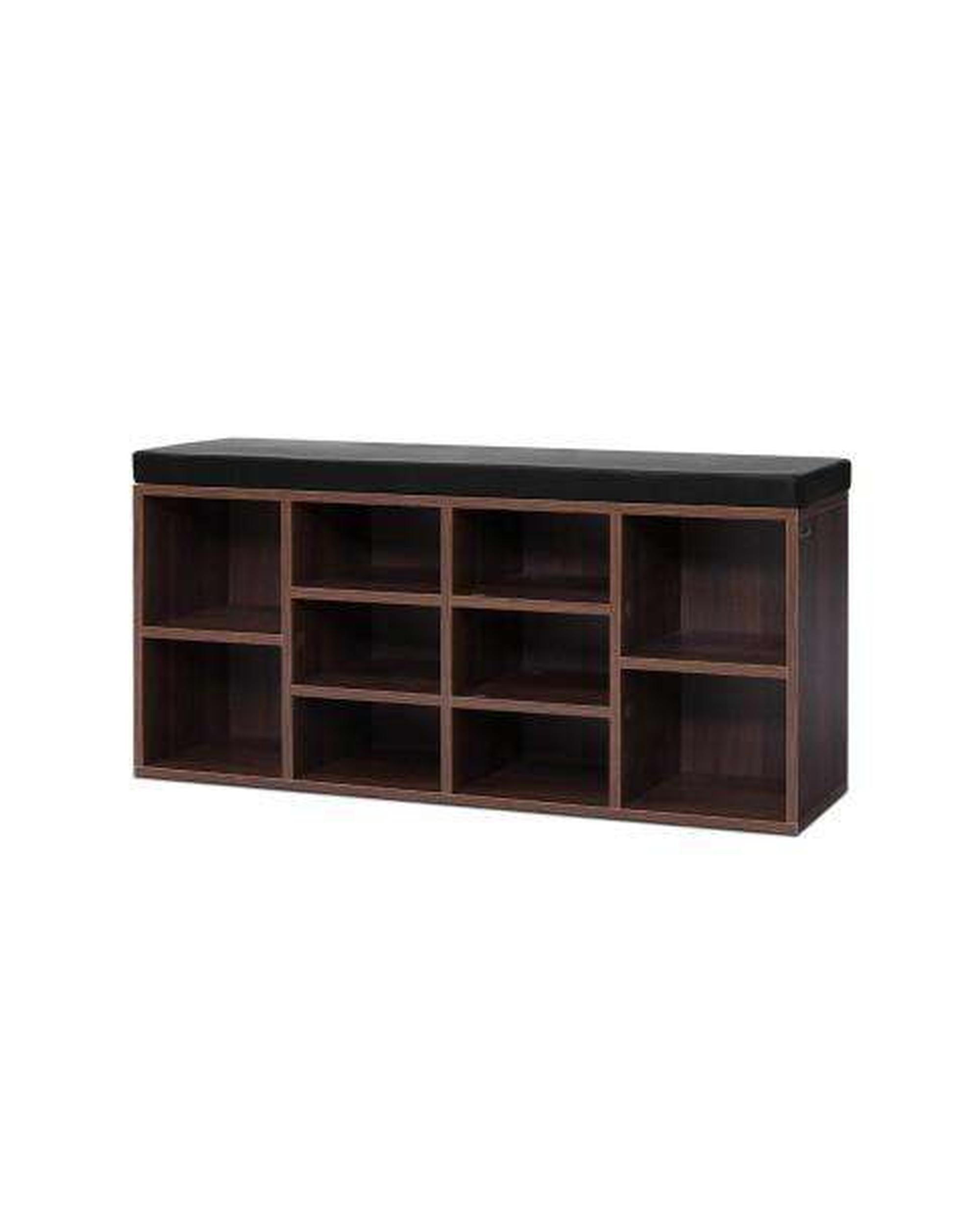 Shoe Cabinet Bench Shoes Storage Rack Organiser Shelf Cupboard Box Walnut Artiss