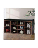 Shoe Cabinet Bench Shoes Storage Rack Organiser Shelf Cupboard Box Walnut Artiss