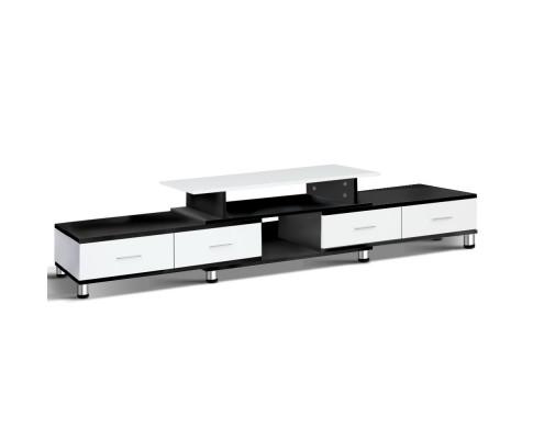 TV Cabinet Entertainment Unit Stand Wooden 160CM To 220CM Storage Drawers Black White Artiss