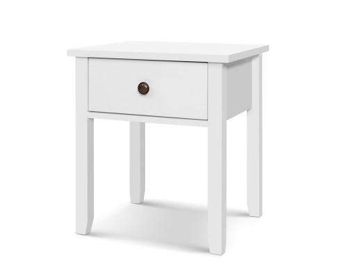 Drawer Bedside Table - White Artiss