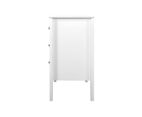 Chest of Drawers Storage Cabinet Bedside Table Dresser Tallboy White Artiss