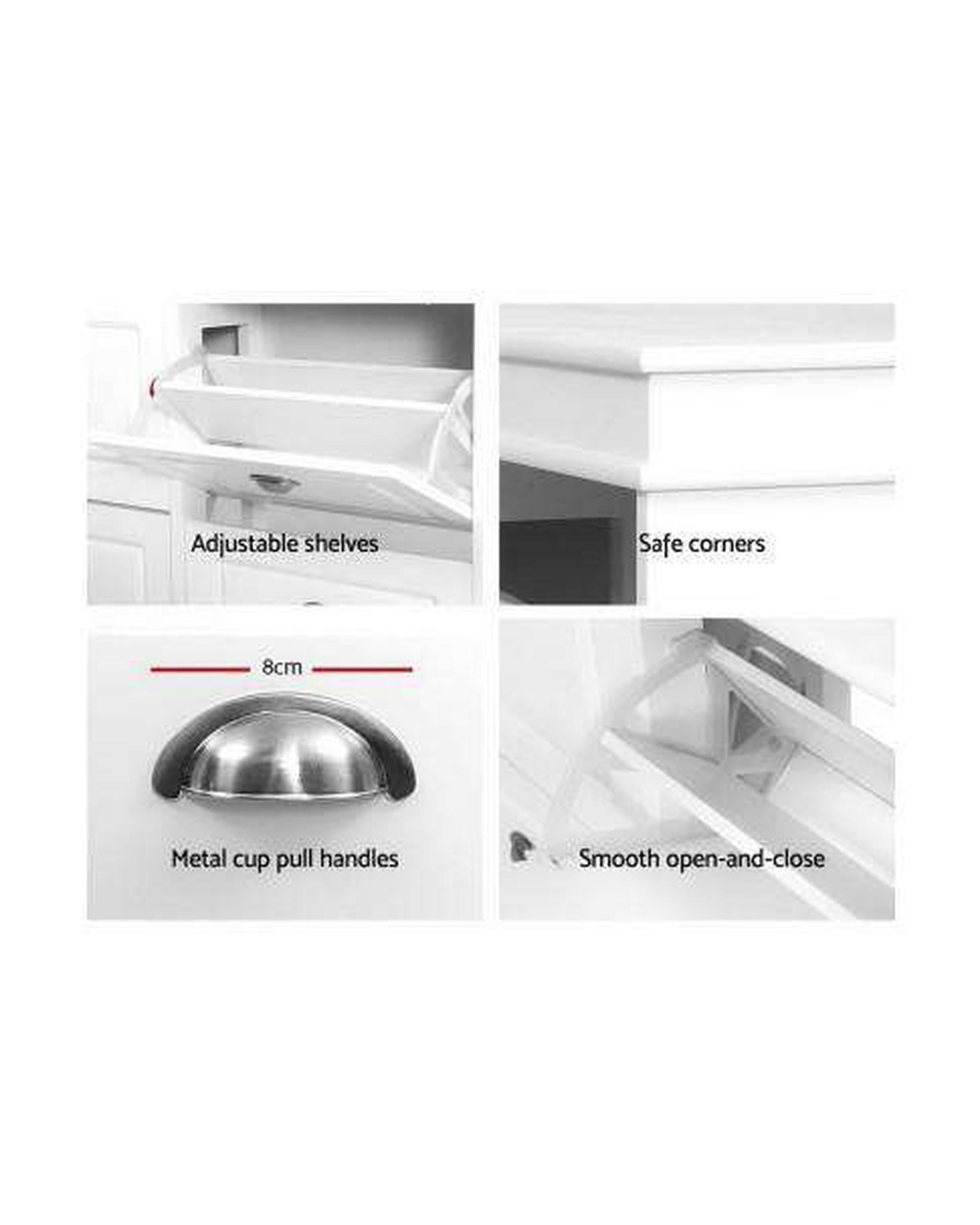 Shoe Cabinet Shoes Storage Rack Organiser White Shelf Drawer Cupboard 24 Pairs Artiss