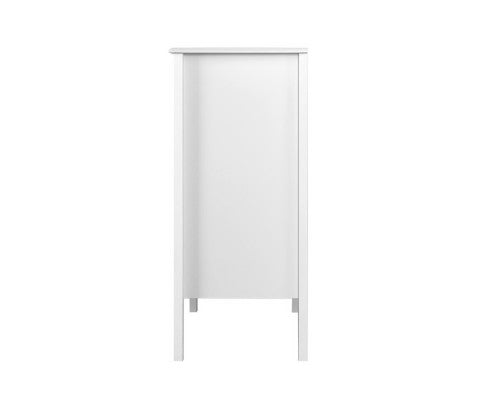 4 Chest of Drawers Tallboy Storage Cabinet Bedside Table Dresser White Artiss