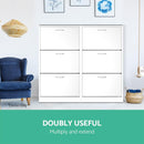 3 Tier Shoe Cabinet - White Artiss