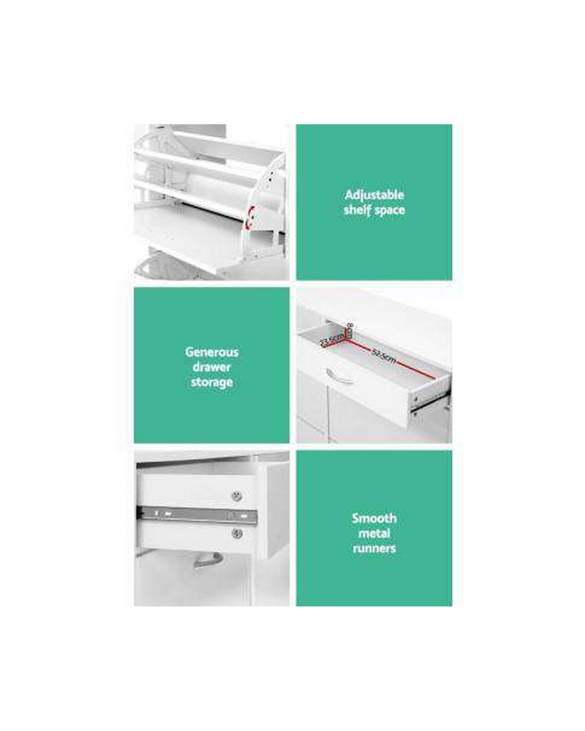 36 Pairs Shoe Cabinet Rack Organisers Storage Shelf Drawer Cupboard White Artiss