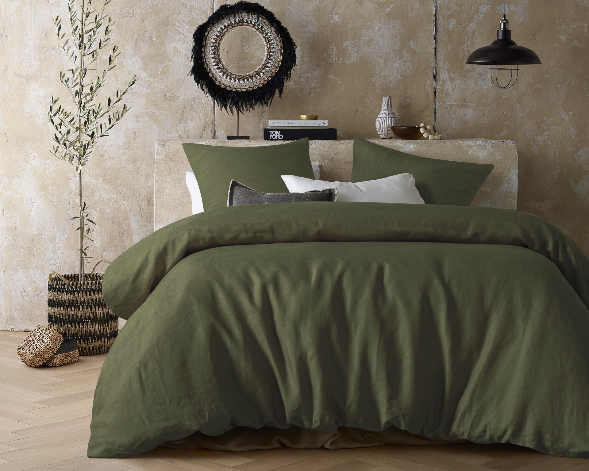 Vintage Design Fern 100% Hemp Quilt Cover Set Vintage Design