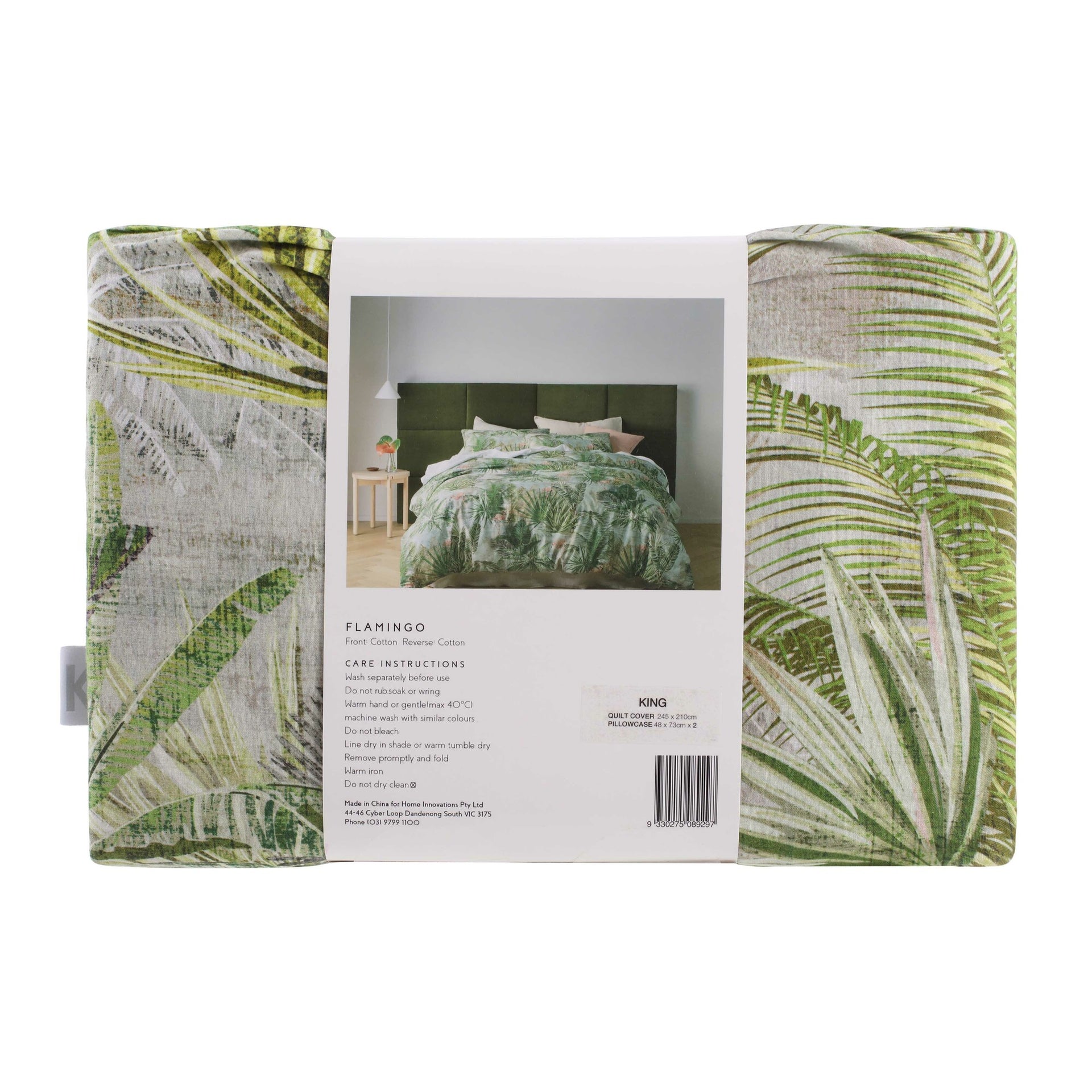 Accessorize Flamingo 180TC Cotton Digital Printed Quilt Cover Set Accessorize