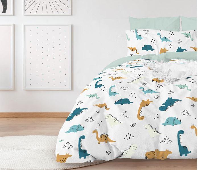 Jelly Bean GLOW ASAURUS Quilt Cover Set Jelly Bean Kids