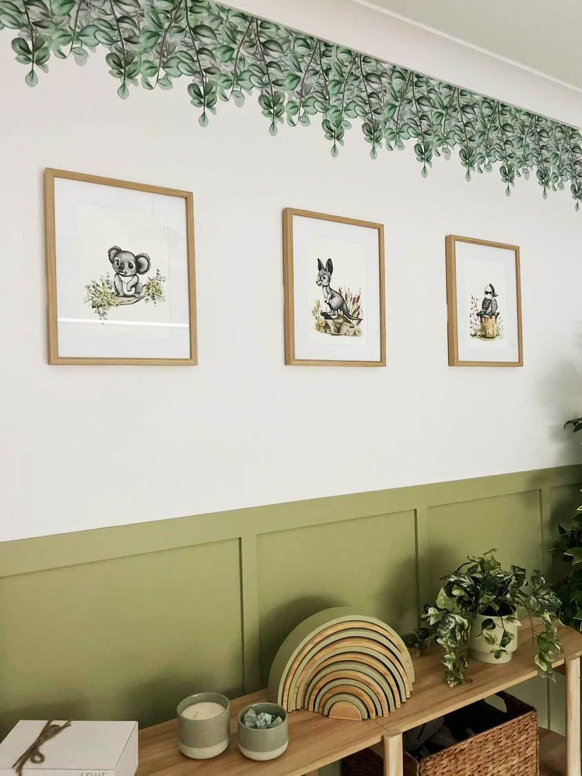 Australiana Eucalyptus Leaves Wall Decals 