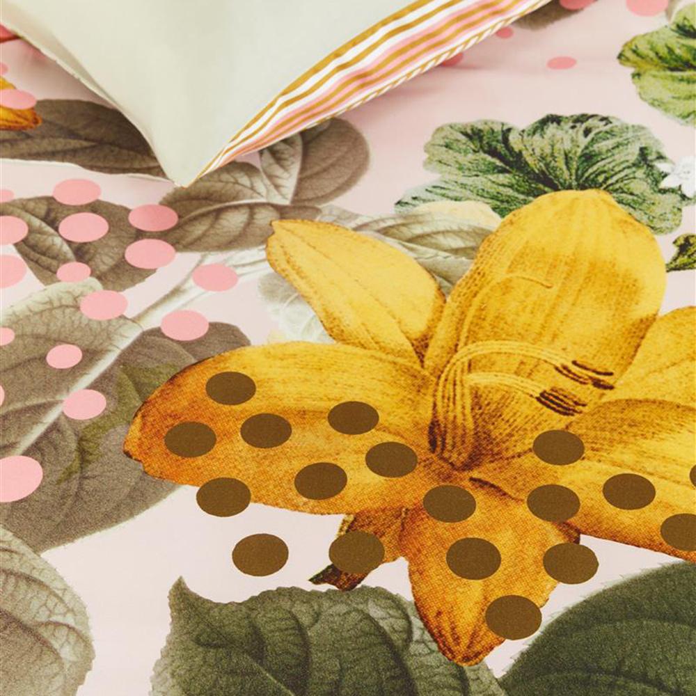 Bedding House Botanical Flower Green Sateen Quilt Cover Set Bedding House