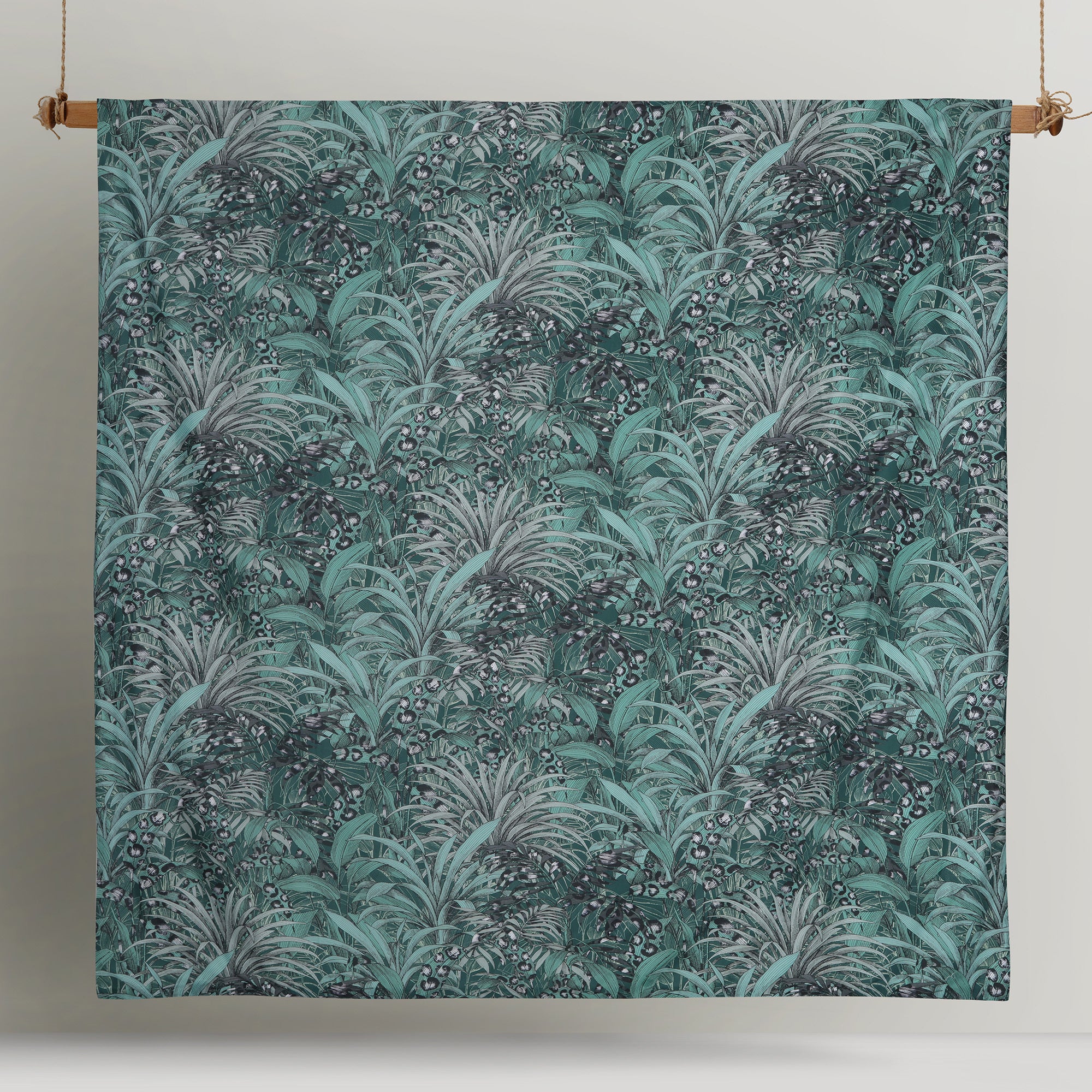 Accessorize Palm Leopard Green 180TC Cotton Digital Printed Quilt Cover Set Accessorize