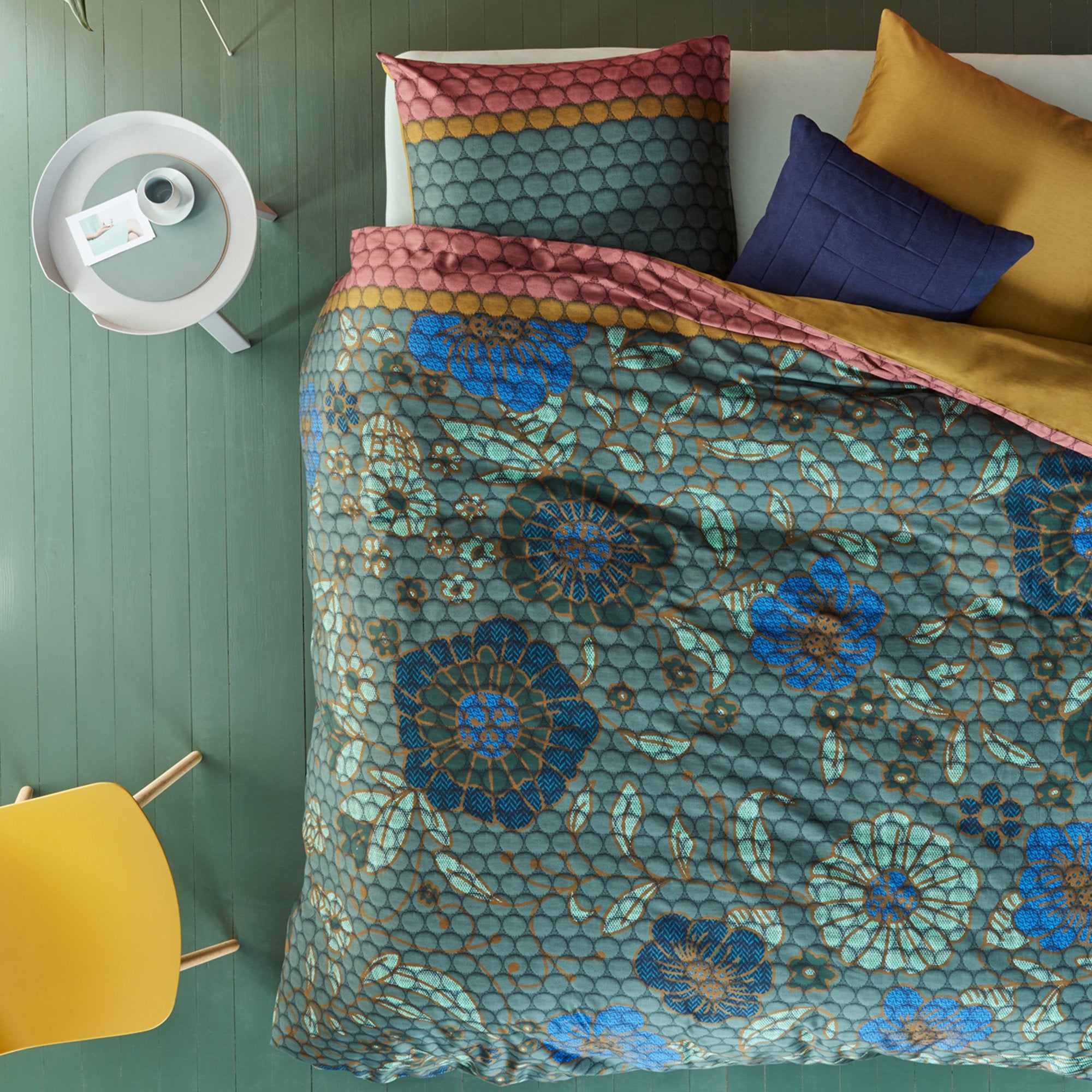 Bedding House Shaded Garden Green Sateen Quilt Cover Set Bedding House