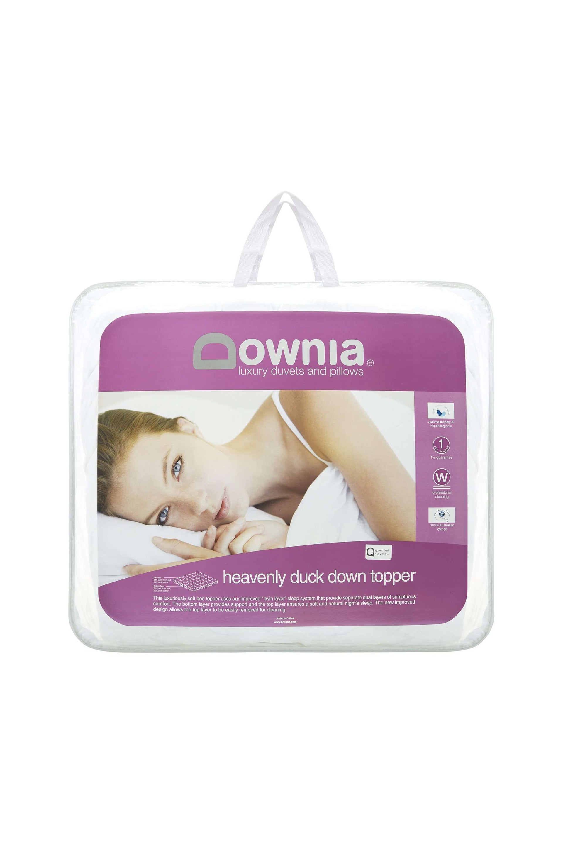 Downia Heavenly Twin Layer Duck Down Mattress Topper Downia