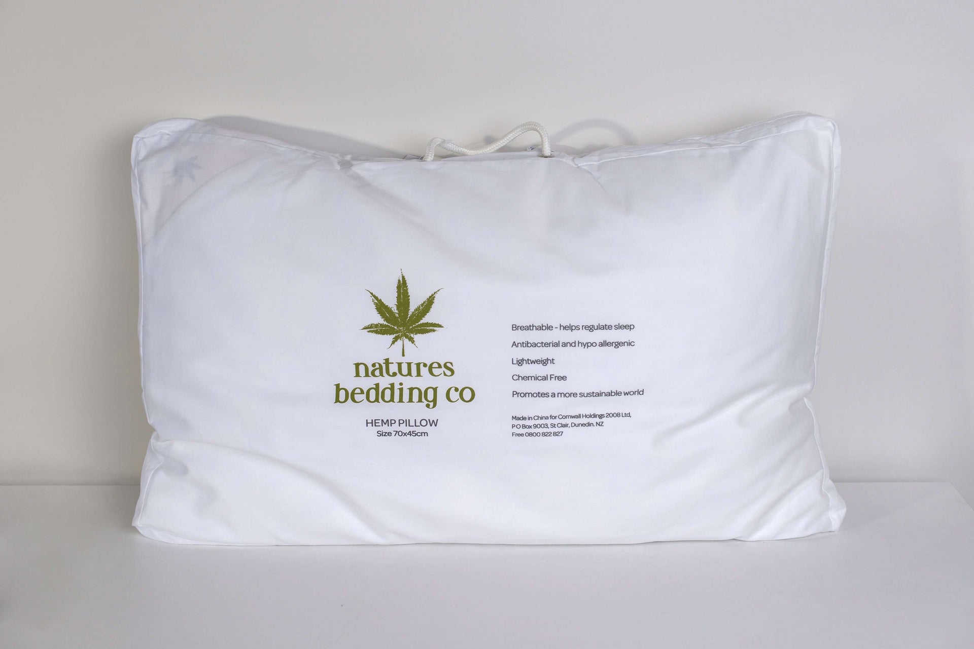 Natures Bedding Co Hemp Pillow - Standard Size Natures Bedding Co