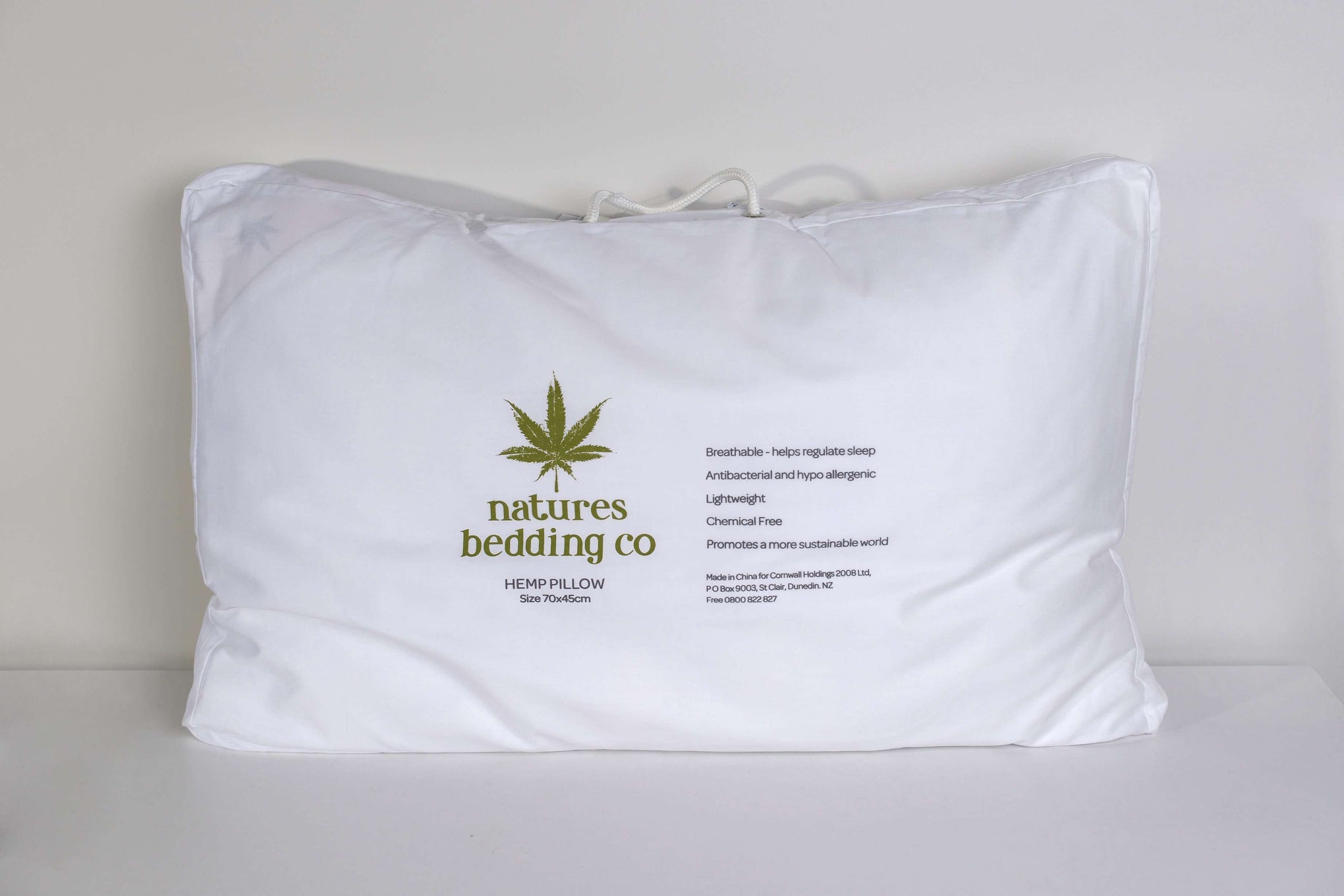 Natures Bedding Co Hemp Pillow - Standard Size Natures Bedding Co