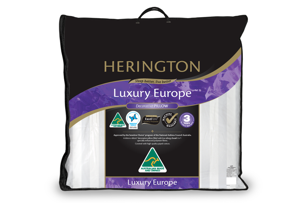 Herington Luxury Europe Dobby Stripe Pillow Herington