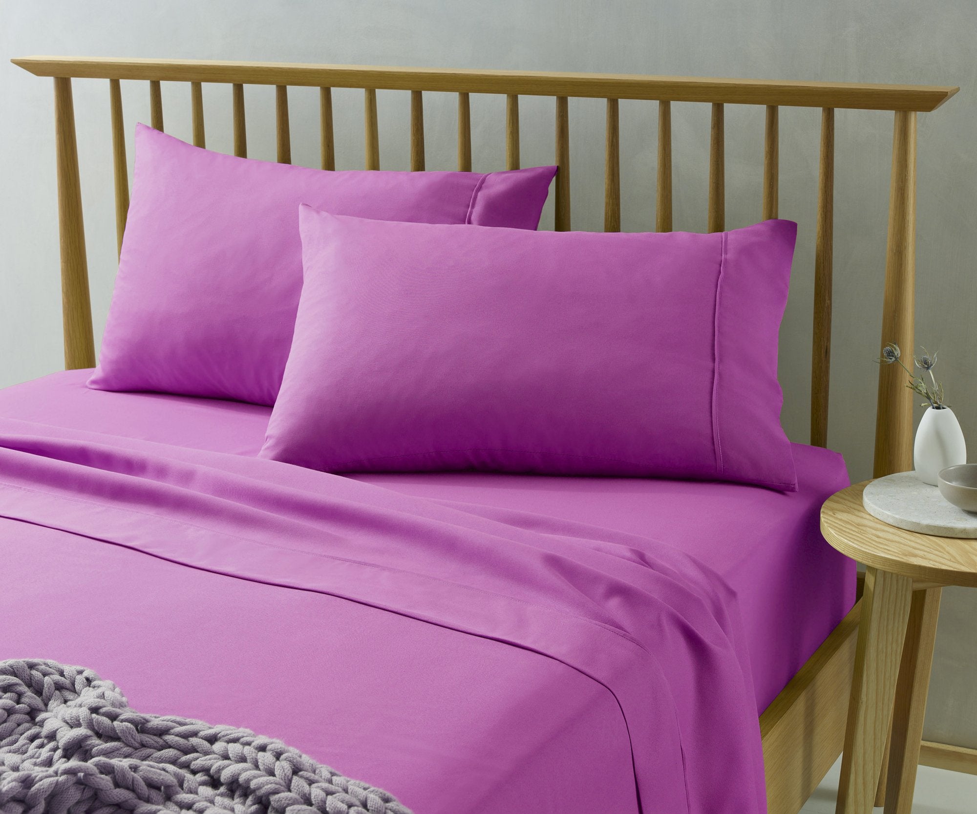 The Big Sleep Microfibre Hot Pink Sheet Set The Big Sleep