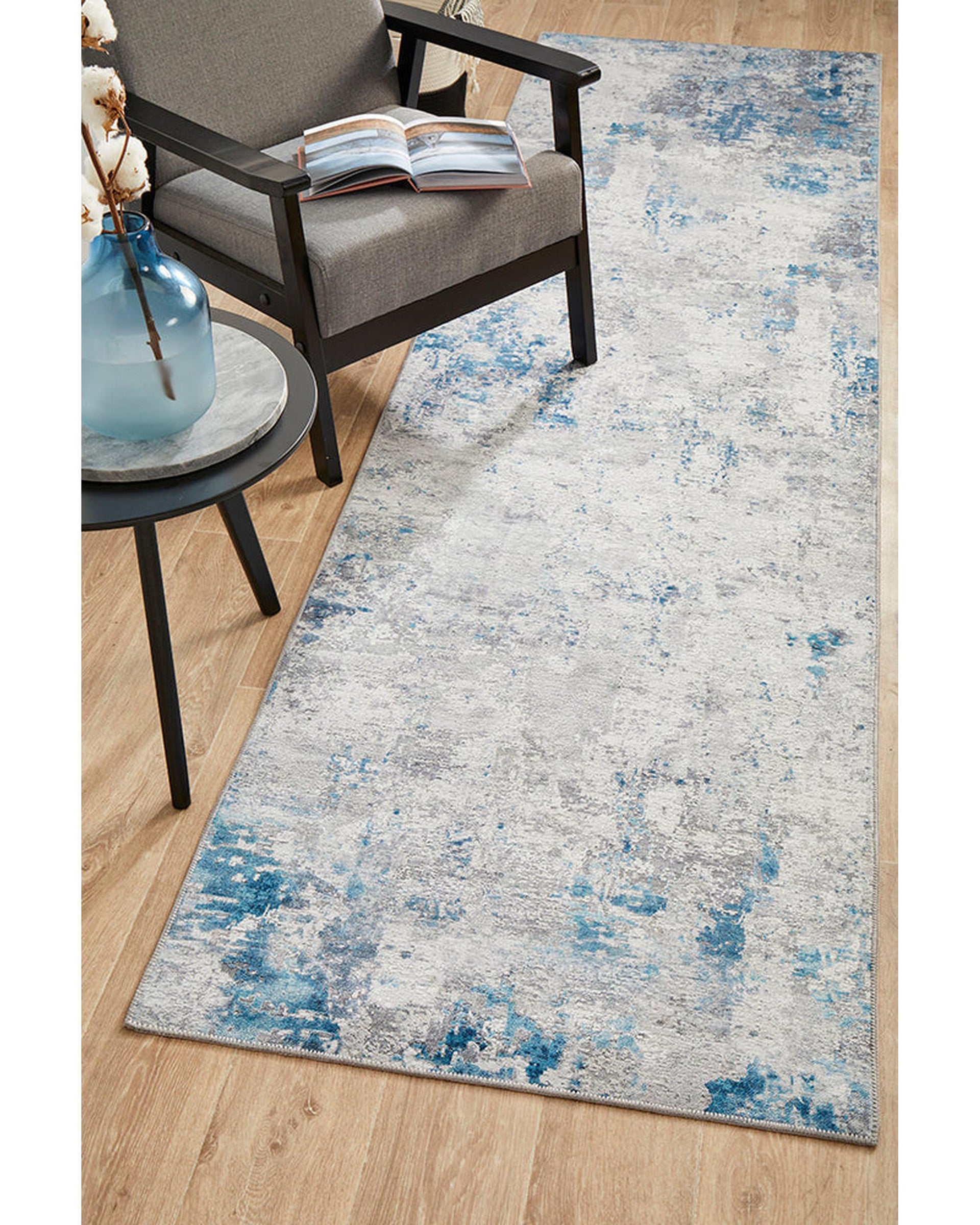 Illusions 132 Blue Runner Rug RUG CULTURE