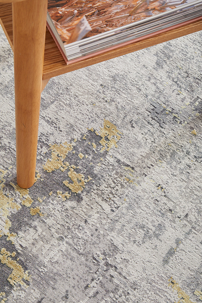 Illusions 156 Gold Runner Rug RUG CULTURE