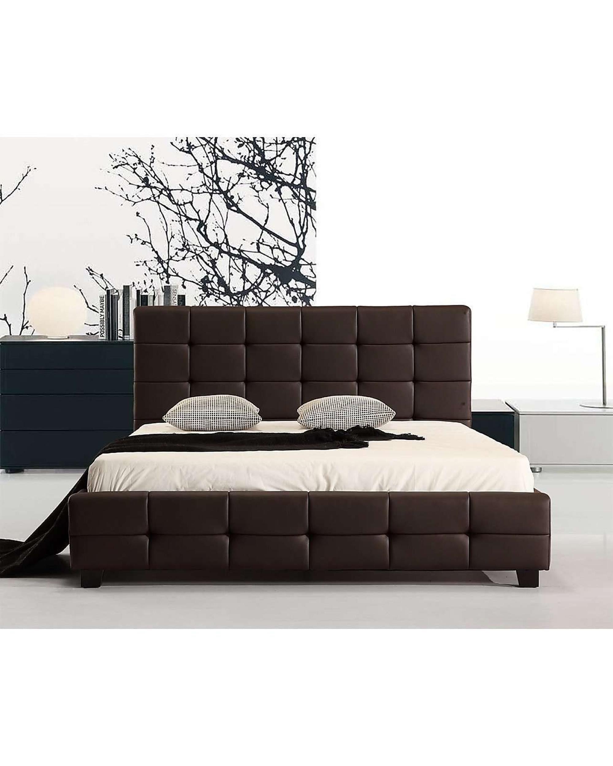 PU Leather Deluxe Bed Frame - 3 Colours Palermo