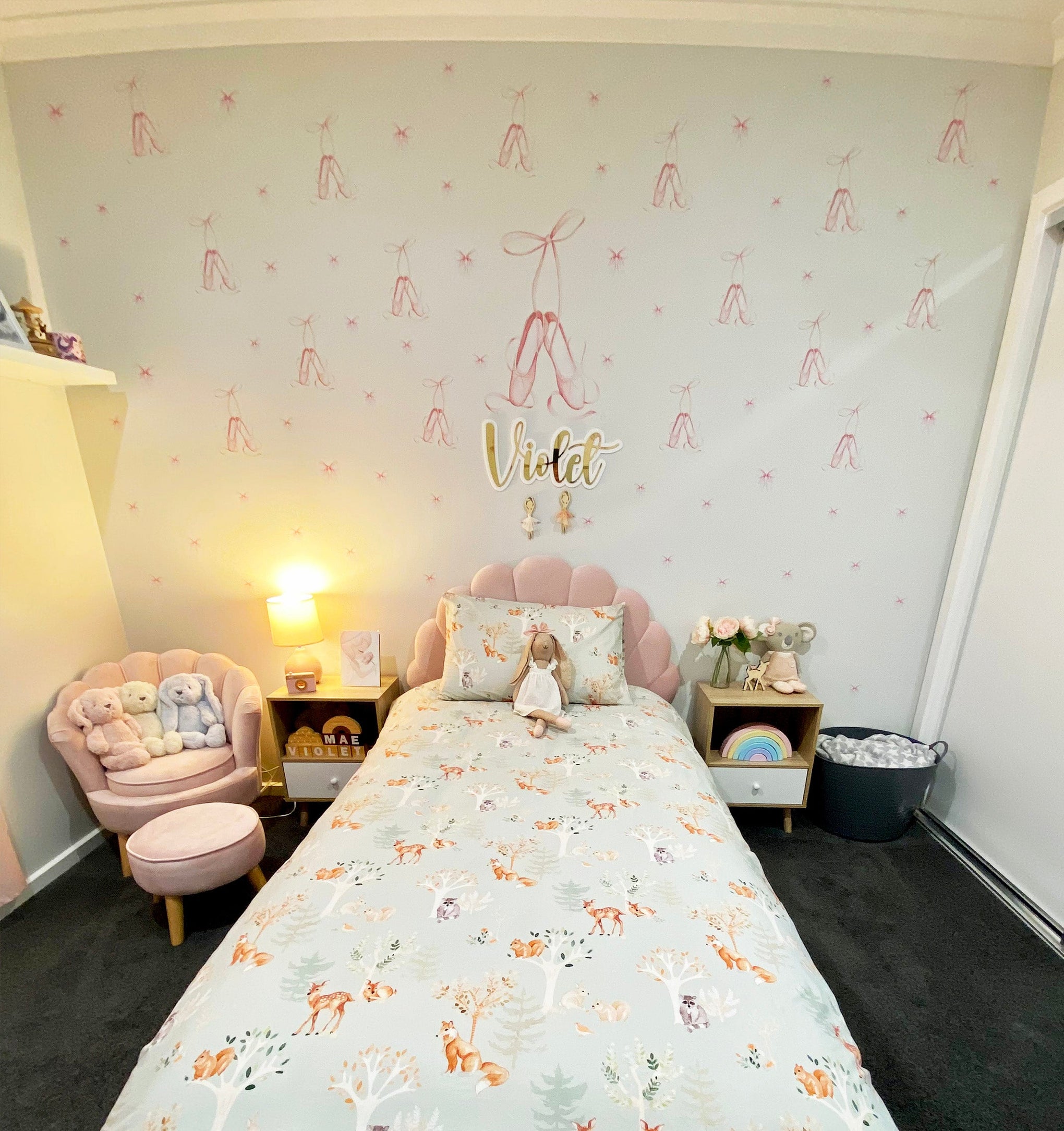 Ballet Slippers & Bows Polka Art Prints