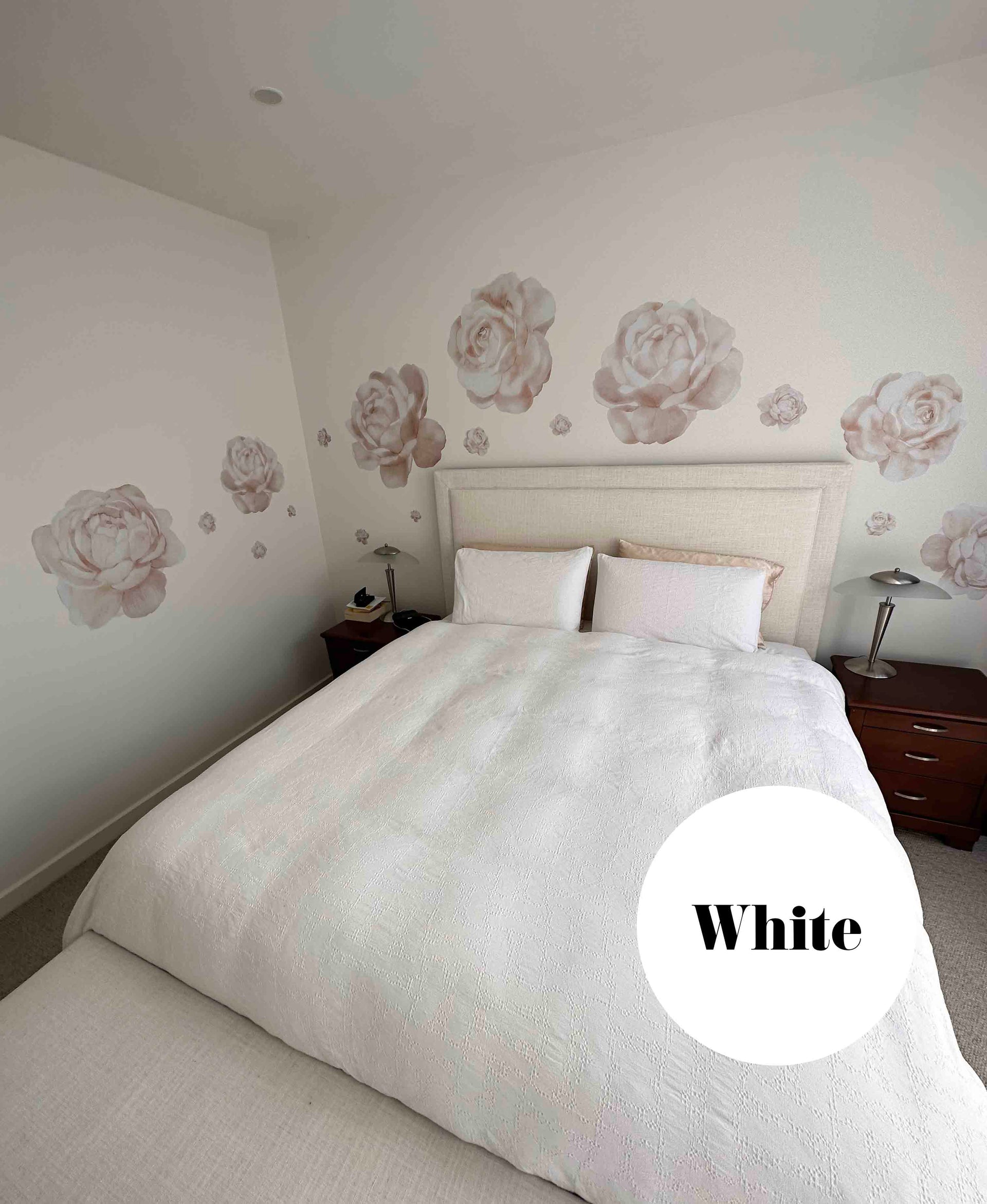 Pastel Rose Wall Decals Polka Art Prints