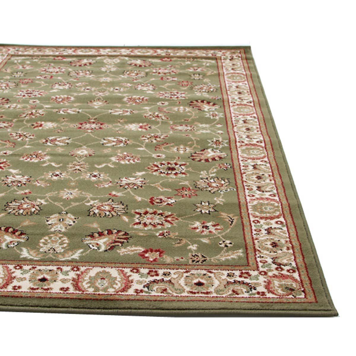 Istanbul Traditional Floral Pattern Runner Rug Green