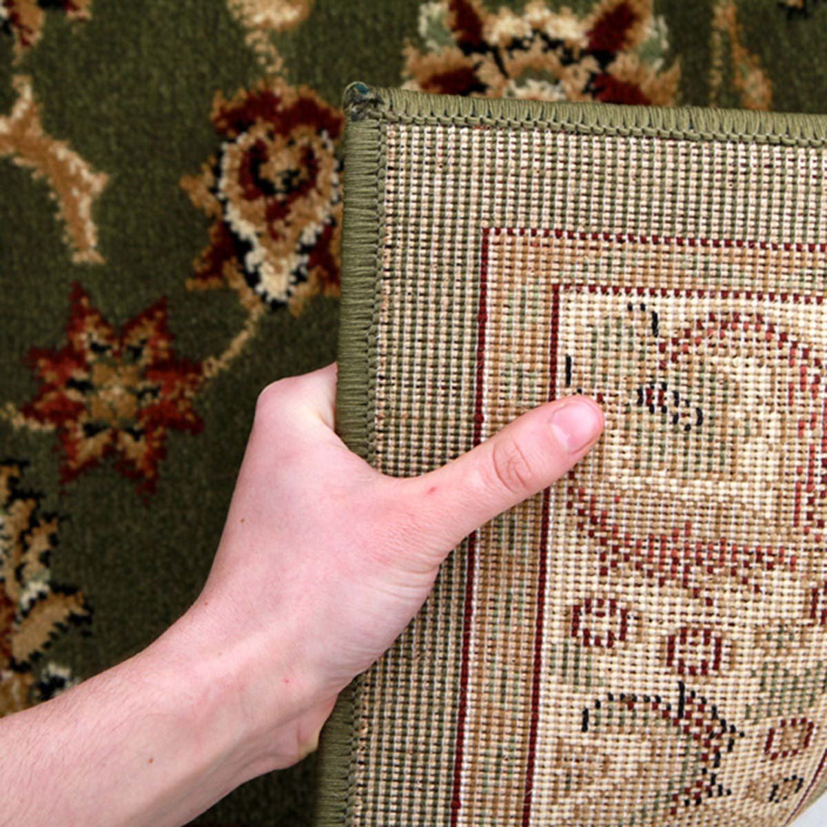 Istanbul Traditional Floral Pattern Runner Rug Green