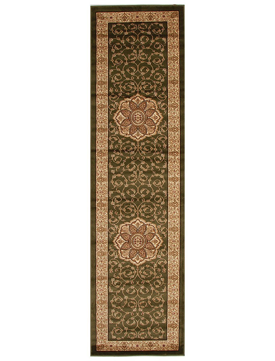 Istanbul Medallion Classic Pattern Runner Rug Green
