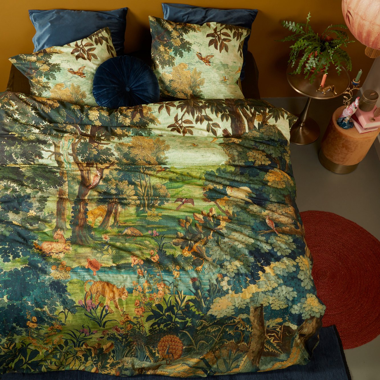 Bedding House Idyllic Green Cotton Quilt Cover Set Bedding House