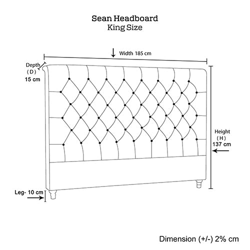 Sean Headboard  - Beige Melbournians Furniture