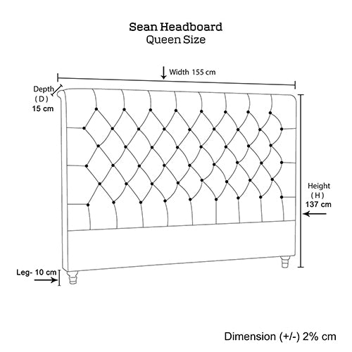 Sean Headboard  - Beige Melbournians Furniture